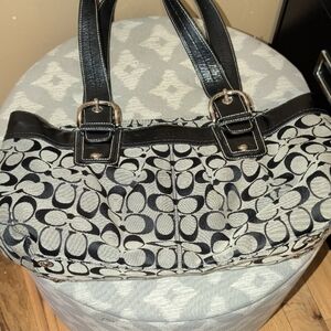 Coach Black and Gray Shoulder Bag